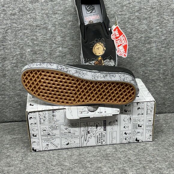 VANS PEANUTS PIG PEN BLACK SLIP ON SNEAKERS Men’s 8.5 Womens 10 Rare black 2017 - Picture 4 of 11